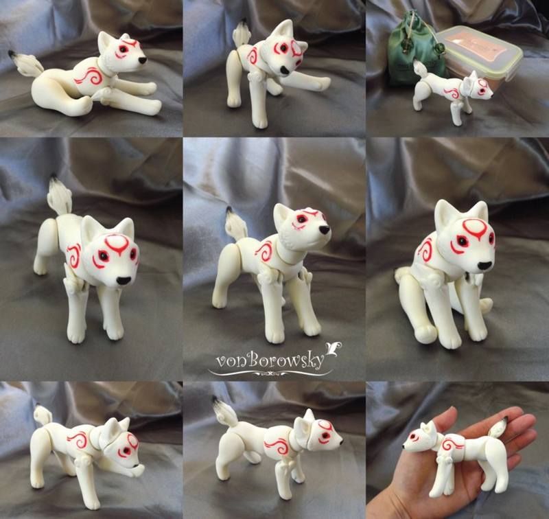 Illustration for article titled Articulated Custom Okami Toys